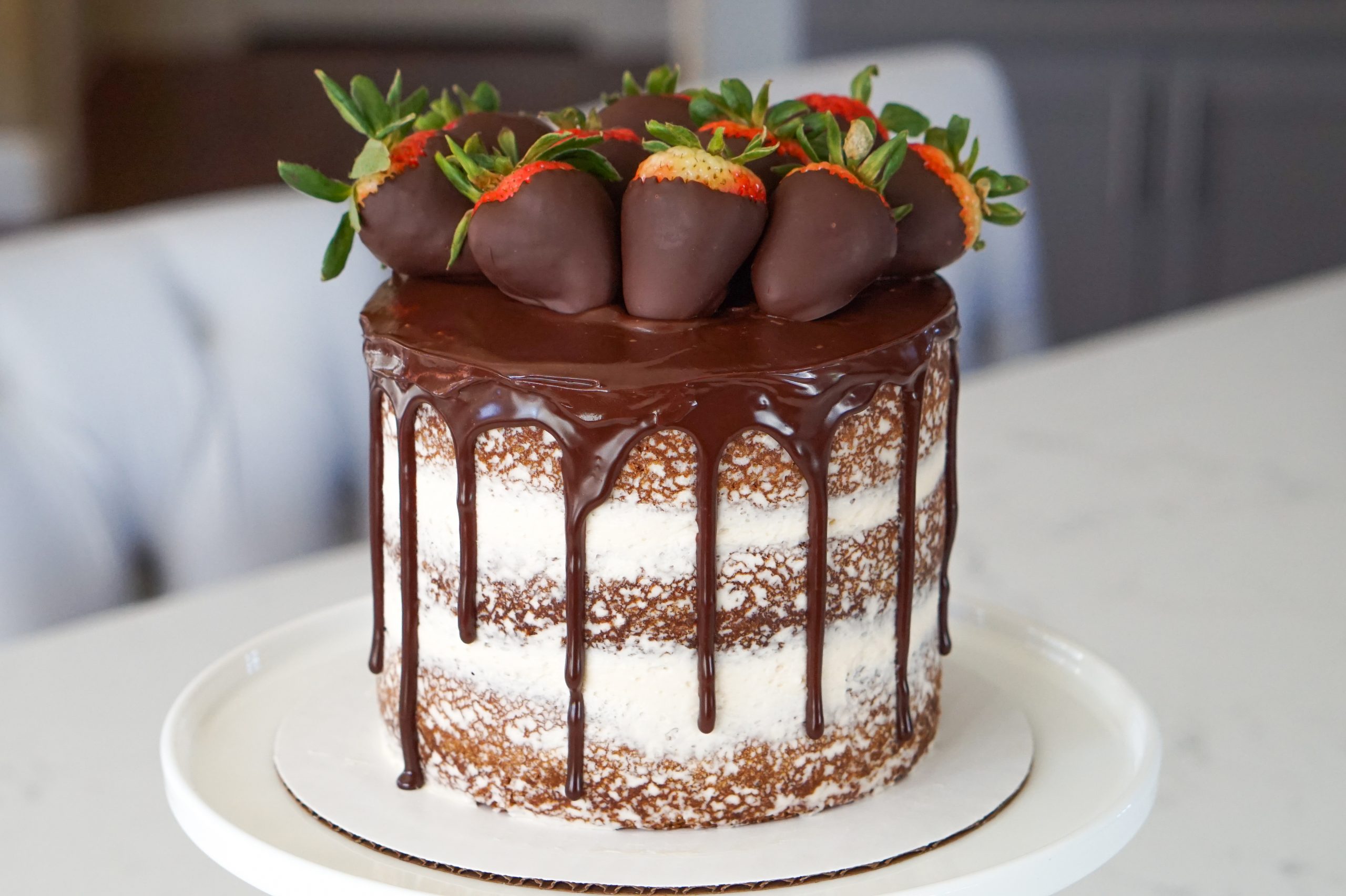 vanilla and chocolate birthday cake